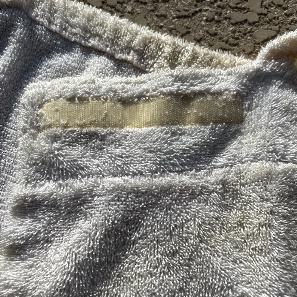 Aegean Apparel Bath Wrap French Terry Butterfly Embroidered Towel Robe 90s - Picture 11 of 11